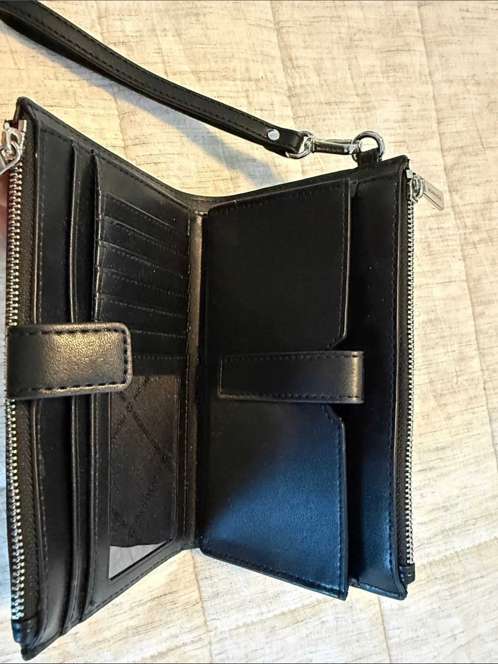 Michael Kors Black Signature Wristlet Wallet